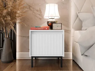 Szafka nocna REMY – biała - Szafki nocne - miniaturka - grafika 1