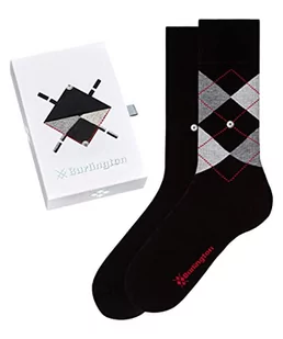 Burlington Mężczyźni Skarpety Basic Mix Gift Box M SO Bawełna z wzorem 2 Pak, Wielokolorowy (Sortiment 0010), 40-46 - Skarpetki damskie - miniaturka - grafika 1