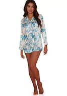 Piżamy damskie - Chi Chi London Damska koszula nocna z nadrukiem zebry, zestaw w kolorze białym, biały, 40 - miniaturka - grafika 1