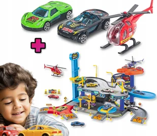 Zestaw auto tor dla dzieci pojazd dla 2 autek dla dzieci garaż parking ! - Zabawki konstrukcyjne - miniaturka - grafika 1