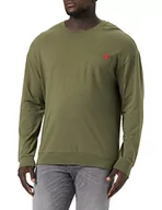 Bluzy męskie - HUGO Męska bluza z logo, Dark Green303., S - miniaturka - grafika 1