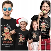 Koszulki męskie - 4 KOSZULKI ŚWIĄTECZNE ZESTAW CAŁEJ RODZINY RODZINY 2+2 + IMIONA DZIECI - miniaturka - grafika 1