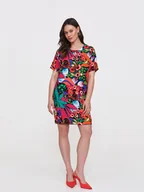 Sukienki - Sukienka z kolorowym printem - Top Secret - miniaturka - grafika 1