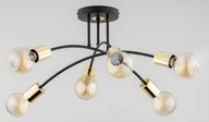 Lampy sufitowe - Tilan lampa sufitowa 6-punktowa czarna/złota 63169 - miniaturka - grafika 1
