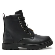 Buty dla dziewczynek - Trapery Tommy Hilfiger Lace-Up Bootie T1A5-33561-1351 S Czarny - miniaturka - grafika 1