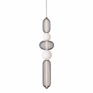 Lampy sufitowe - Zwisająca lampa Bora P0592 Maxlight LED 28W 3000K metalowa szklana czarna - miniaturka - grafika 1