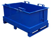 Pojemniki przemysłowe - Kontener Metalowy Z Otwieranym Dnem 750L Ce Niebieski - miniaturka - grafika 1