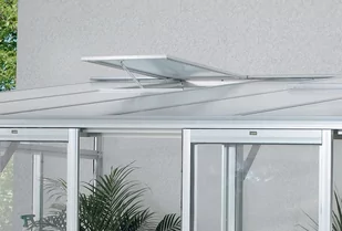 VITAVIA szklarnia przyścienna IDA 5200, srebrna - (5,2 m2; 2,01 x 2,62 m) + baza - Szklarnie ogrodowe - miniaturka - grafika 2