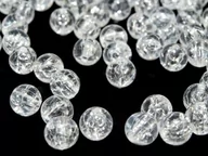 Półfabrykaty do biżuterii - Crackle Plastik Przezroczyste 8Mm 20Szt - miniaturka - grafika 1