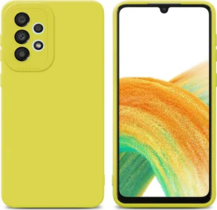 Pokrowiec Cadorabo do Samsung Galaxy A52 (4G / 5G) / A52s z żółtym silikonowym etui TPU na telefon komórkowy - Etui i futerały do telefonów - miniaturka - grafika 1