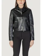 Kurtki damskie - Morgan De Toi Płaszcz 251-GKISS Czarny Slim Fit - miniaturka - grafika 1
