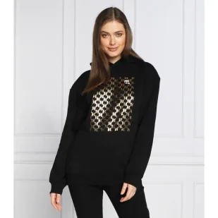 Karl Lagerfeld Bluza Monogram Ikonik | Regular Fit - Bluzy damskie - miniaturka - grafika 1