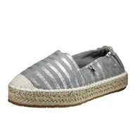 Espadryle damskie - s.Oliver Damskie espadryle 5-5-24204-32 208, Szare szare paski 208, 38 EU - miniaturka - grafika 1