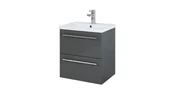 Szafki łazienkowe - Elita Szafka z umywalką 50 Kwadro Plus Antracyt 166948)  166948 - miniaturka - grafika 1
