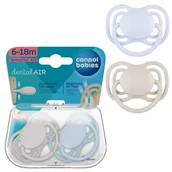 Smoczki uspokajające - Canpol Babies Smoczek Silikonowy Symetryczny Dental Air 6-18m - miniaturka - grafika 1