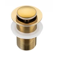 Korki do umywalek - BALNEO E0101030102-2 Korek umywalkowy mosiężny Klik Klak bez przelewu Gold- model B - miniaturka - grafika 1