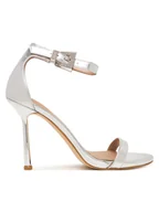 Sandały damskie - Guess Sandały FLPINS LEL03 Srebrny - miniaturka - grafika 1