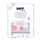 Higiena osób starszych i niepełnosprawnych - Seni Care, myjki higieniczne, podfoliowane, 22,5 cm x 16 cm, 50 sztuk - miniaturka - grafika 1