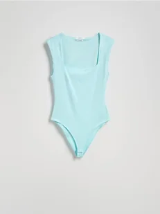 Reserved - Gładkie body - jasnoturkusowy - Koszulki i topy damskie - miniaturka - grafika 1