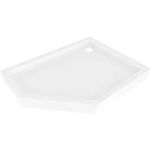 Mexen Flow+ brodzik pięciokątny prawy 100 x 90 cm, biały połysk - 46P109010RH - Brodziki prysznicowe - miniaturka - grafika 1