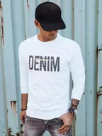 Bluzy męskie - Bluza męska z nadrukiem biała Dstreet BX5356-3XL - miniaturka - grafika 1