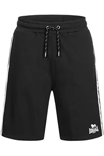 Lonsdale Męskie szorty o regularnym kroju CRAIGSTON, Black/White, M - Spodenki damskie - miniaturka - grafika 1