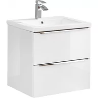Szafki łazienkowe - Szafka z Umywalką 820B Capri White Comad Biały, Dąb Craft Złoty - miniaturka - grafika 1