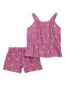 Kaftaniki dla niemowląt - carter's 2-częściowy zestaw w kolorze fiołkowym - miniaturka - grafika 1