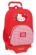 Plecaki szkolne i tornistry - HELLO KITTY Spring duży plecak szkolny z wózkiem, plecak dla dzieci, odpowiedni dla dzieci, wygodny i wszechstronny, jakość i wytrzymałość, 33x15x42 cm, czerwony, Czerwony, Estándar, Casual - miniaturka - grafika 1