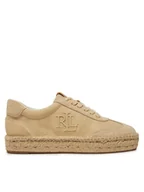 Espadryle damskie - LAUREN RALPH LAUREN Espadryle Luize 802959231003 Beżowy - miniaturka - grafika 1