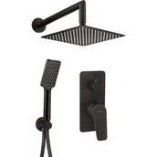 Zestawy baterii łazienkowych - Deante Komplet podtynkowy czarny JASMIN - miniaturka - grafika 1