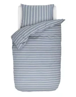 Pościel - Ozdobna pościel z bawełny 100% w kolorze niebieskim, poszewki dekoracyjne, pościel w paski, Esprit, 135 x 200 cm, 140 x 220 cm - miniaturka - grafika 1