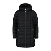 Płaszcze damskie - CMP - Dziewczęcy płaszcz nylonowy ze stałym kapturem, czarny, 140 - miniaturka - grafika 1