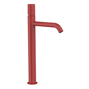 Bateria umywalkowa nablatowa Tres Study czerwony połysk 26130801TRO - Baterie umywalkowe - miniaturka - grafika 1