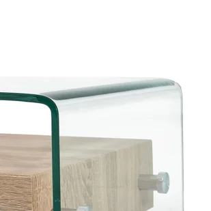 Lumarko Stolik kawowy, przezroczysty, 98 x 45 x 31 cm, szkło hartowane - Ławy i stoliki kawowe - miniaturka - grafika 6