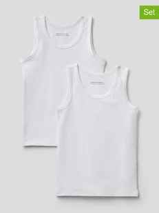 Benetton Podkoszulki (2 szt.) w kolorze białym - Kaftaniki dla niemowląt - miniaturka - grafika 1