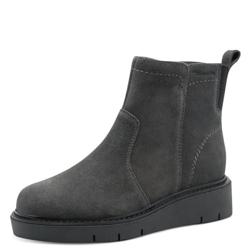 TAMARIS Damskie buty Comfort Boot Flat Półdługie kozaki, ANTRAC. Suede, 39 EU, Antrac Suede, 39 EU