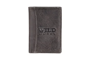 Portfel Męski Skórzany z Zapięciem Wild Horse RFID Szary - Portfele - miniaturka - grafika 1