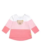 Bluzy i sweterki niemowlęce - Steiff Bluza w kolorze jasnoróżowo-białym - miniaturka - grafika 1