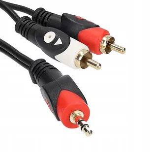 KABEL MINI JACK d 2x RCA CHINCH 1,5M STEREO GOLD - Kable - miniaturka - grafika 1