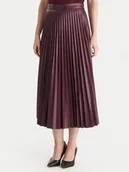 Spódnice - Vero Moda Spódnica z imitacji skóry Bella Holly 10319036 Fioletowy Regular Fit - miniaturka - grafika 1