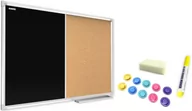 Tablice i flipcharty - Allboards Tablica COMBI czarna magnetyczna korkowa 60x40 cm rama aluminiowa CO64BKB - miniaturka - grafika 1