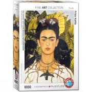 Puzzle - Eurographics Puzzle 1000 elementów. Autoportret z kolibrem, Frida Kahlo - miniaturka - grafika 1