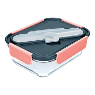 BUILT Built - Built Szklane Pudełko Lunchowe ze Sztućcami Tropic - Lunch boxy - miniaturka - grafika 1