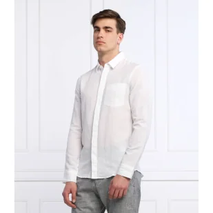 Calvin Klein Lniana koszula | Slim Fit - Koszule męskie - miniaturka - grafika 1