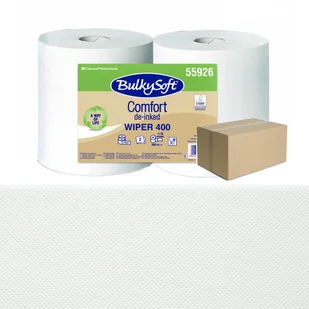 Czyściwo papierowe ekonomiczne długie 400m 2 warstwy Bulkysoft Comfort de-inked 6 rolek - Meble i wyposażenie gabinetów medycznych - miniaturka - grafika 1