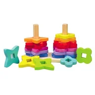 Układanki dla dzieci - HaPe Podwójna Tęczowa Układanka E0406 - miniaturka - grafika 1