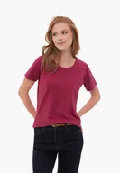 Koszulki i topy damskie - Elastyczna koszulka basic T-ANA - miniaturka - grafika 1