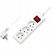 Listwy zasilające - Jonex Listwa zasilająca zwykła 3 gniazd 3m biały PS-370WS 3,0m/3x1 PS-370WS 3,0m/3x1 - miniaturka - grafika 1