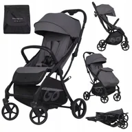 Wózki dziecięce - Wózek spacerowy spacerówka EasyGo FARO Cloudy Gray Automatyczne Składanie Do 22kg Lekki - miniaturka - grafika 1